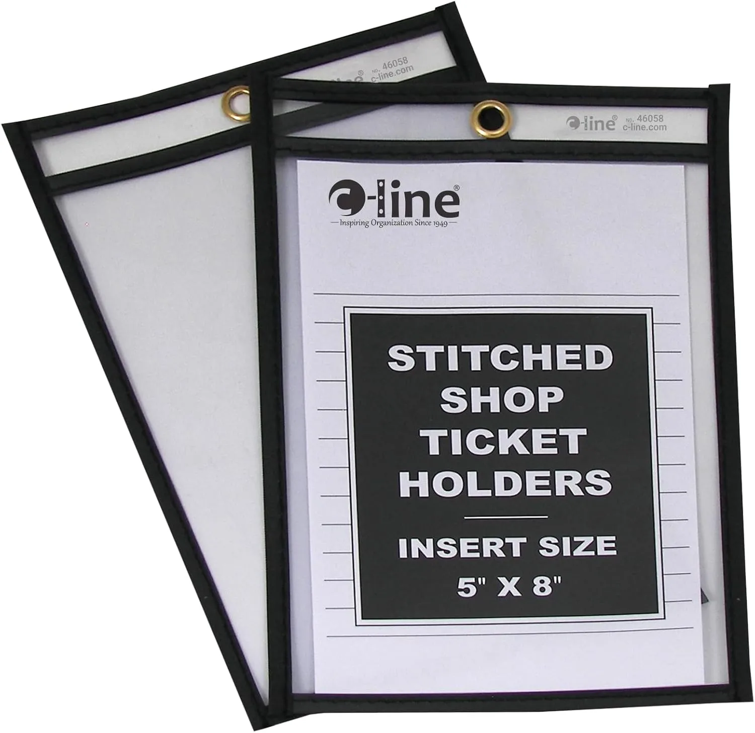 C-Line Stitched Shop Ticket Holders, 5 x 8 Inches, Clear, 25 per Box