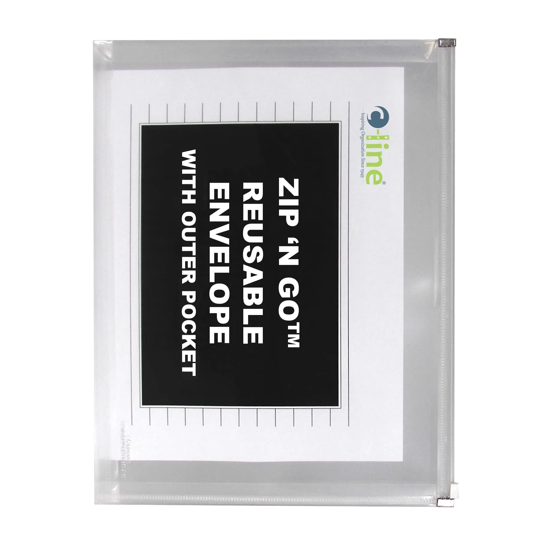 C-Line Zip 'N Go Expanding Portfolio with Outer Pocket, Letter Size, 200-Sheet Capacity, Clear, 3 per Pack (48117)