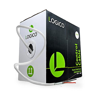 18AWG/2C STRANDED BC SHIELDED CMR/CL3R 1000FT WHITE