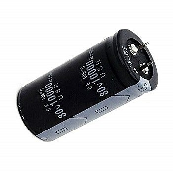 10000uF, 80V Aluminum Electrolytic Capacitor, Snap Mount