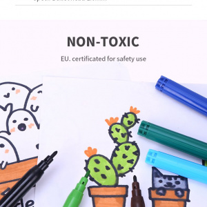 DELI C10000 WASHABLE FELT PENS 12s