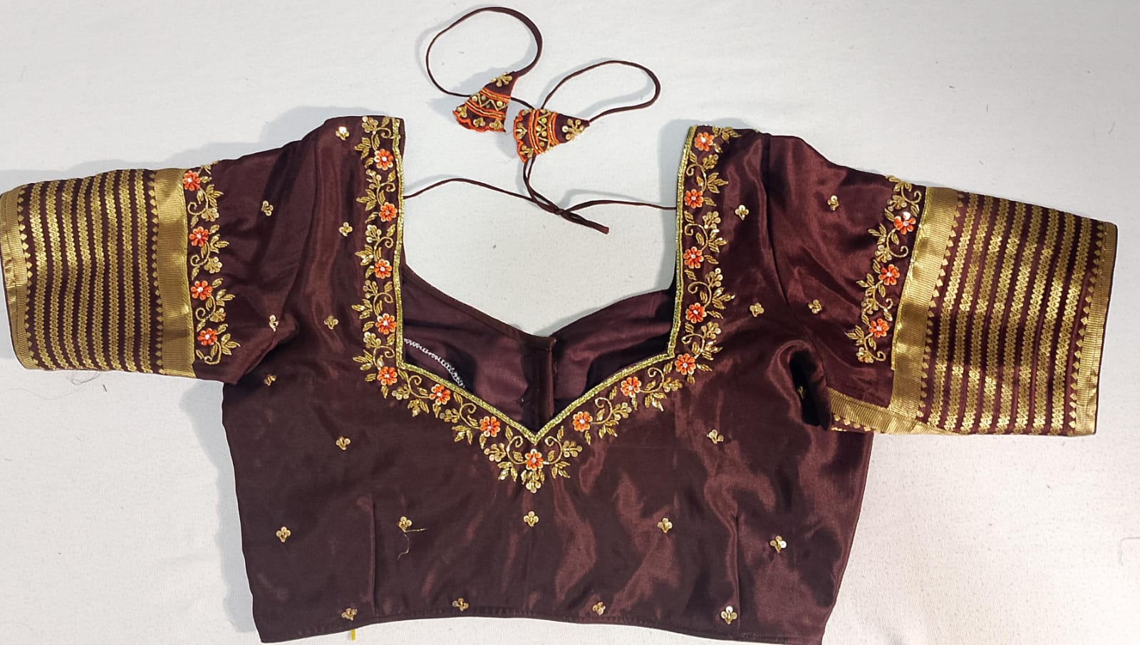 N398: Ready To Ship Beautiful Pure Mysore Silk Saree With Stitched Embroidery Work Blouse N398: Ready To Ship Beautiful Pure Mysore Silk Saree With Stitched Embroidery Work Blouse