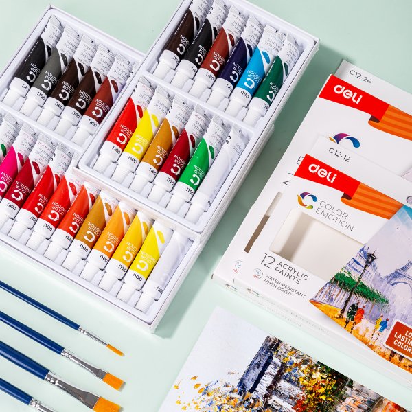 DELI C12-12 ACRYLIC PAINT COLOR 12ML 12C