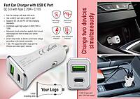 Fast car charger with USB C port