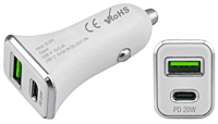 Fast car charger with USB C port