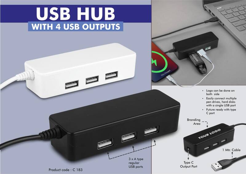 USB hub with 4 USB outputs