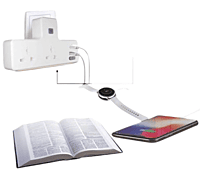 Power Strip with USB ports & Night Lamp