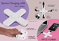 Spinner Charging cable with 4 spokes