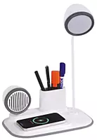 RetroVibe Station: Dimmer LED Lamp with Bluetooth speaker & 15W Wireless