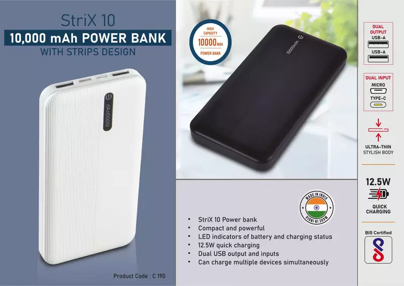 Strix 10: 10,000 mAh Power bank