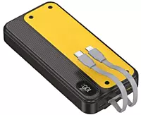 ZapX 10: 10,000 mAh Power bank with Display & In-Built Cables