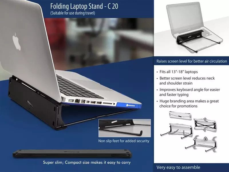 Folding laptop stand