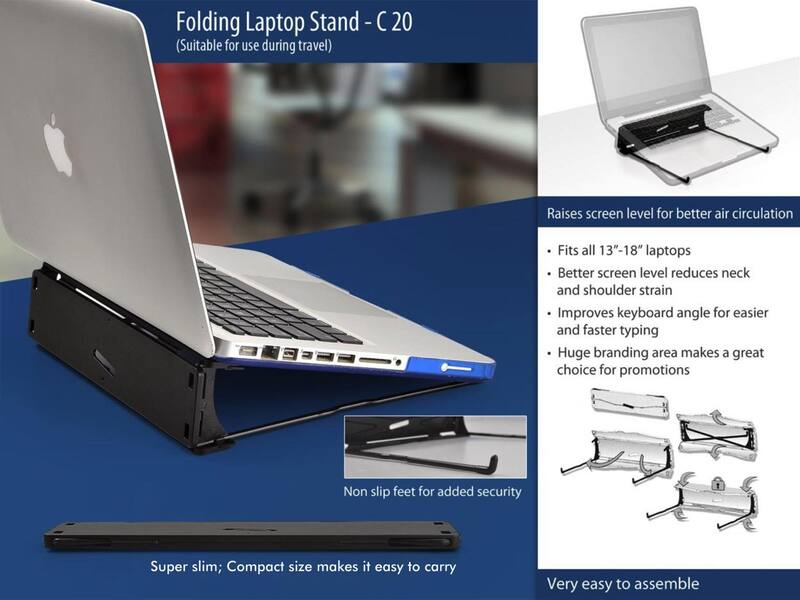 Folding laptop stand