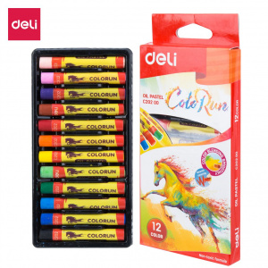 DELI C202 OIL PASTELS 12 COLORS