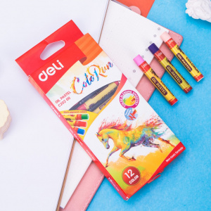 DELI C202 OIL PASTELS 12 COLORS