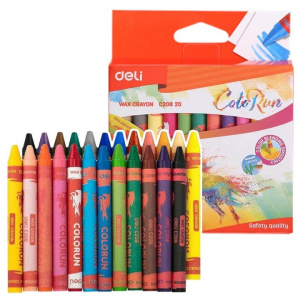 DELI C20820 WAX CRAYONS 24 COLORS