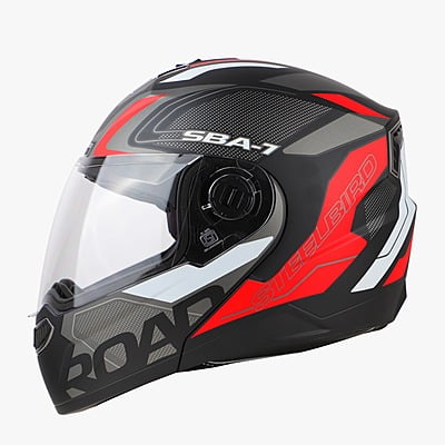 STEELBIRD SBA-7 ROAD MATT BLACK/RED C/V (M)