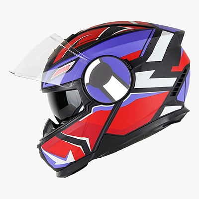 STEELBIRD SBH-40 ISS SPEED MATT BLACK/RED C/V 580 MM