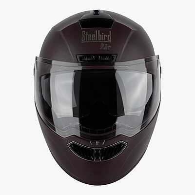 STEELBIRD SBA-7 ISS DASHING BLACK C/V WITH INNER SMOKE SUNSHIELD (M)