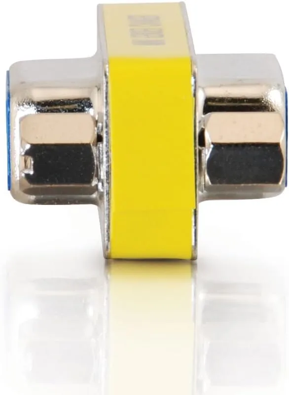 C2G 02781 DB9 F/F Serial RS232 Mini Gender Changer/Coupler, Nickel 1.5 Inch