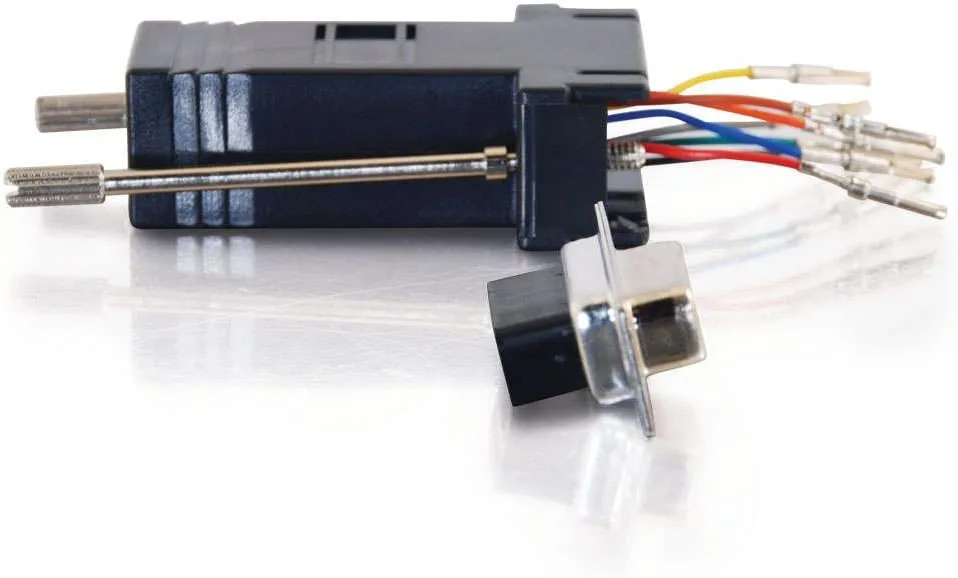 C2G 02943 RJ45 to DB9 Female Serial RS232 Modular Adapter, Black