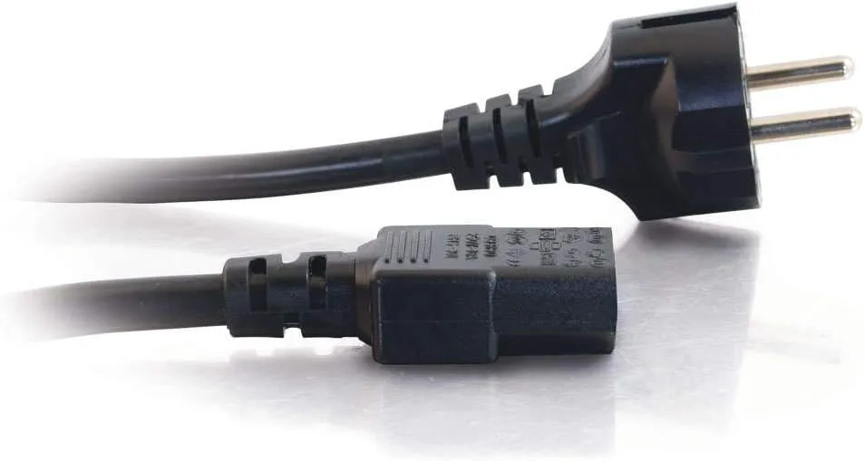C2G/Cables to Go 03138 14 AWG European Power Cord, Black (2.5 Meters/8.20 Feet)
