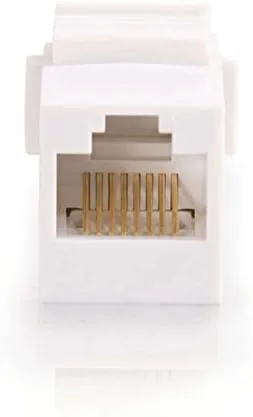 C2G 03677 RJ45 (8P8C) Coupler Keystone Insert Module, White