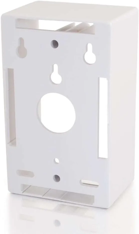 C2G 03839 Single Gang Wall Box, White