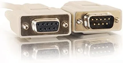 C2G 09452 DB9 M/F Serial RS232 Extension Cable, Beige (25 Feet, 7.62 Meters)
