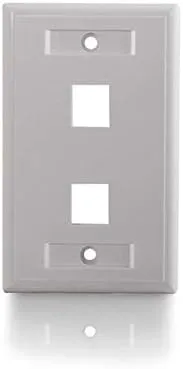 C2G 1-Port Single Gang Multimedia Keystone Wall Plate - White