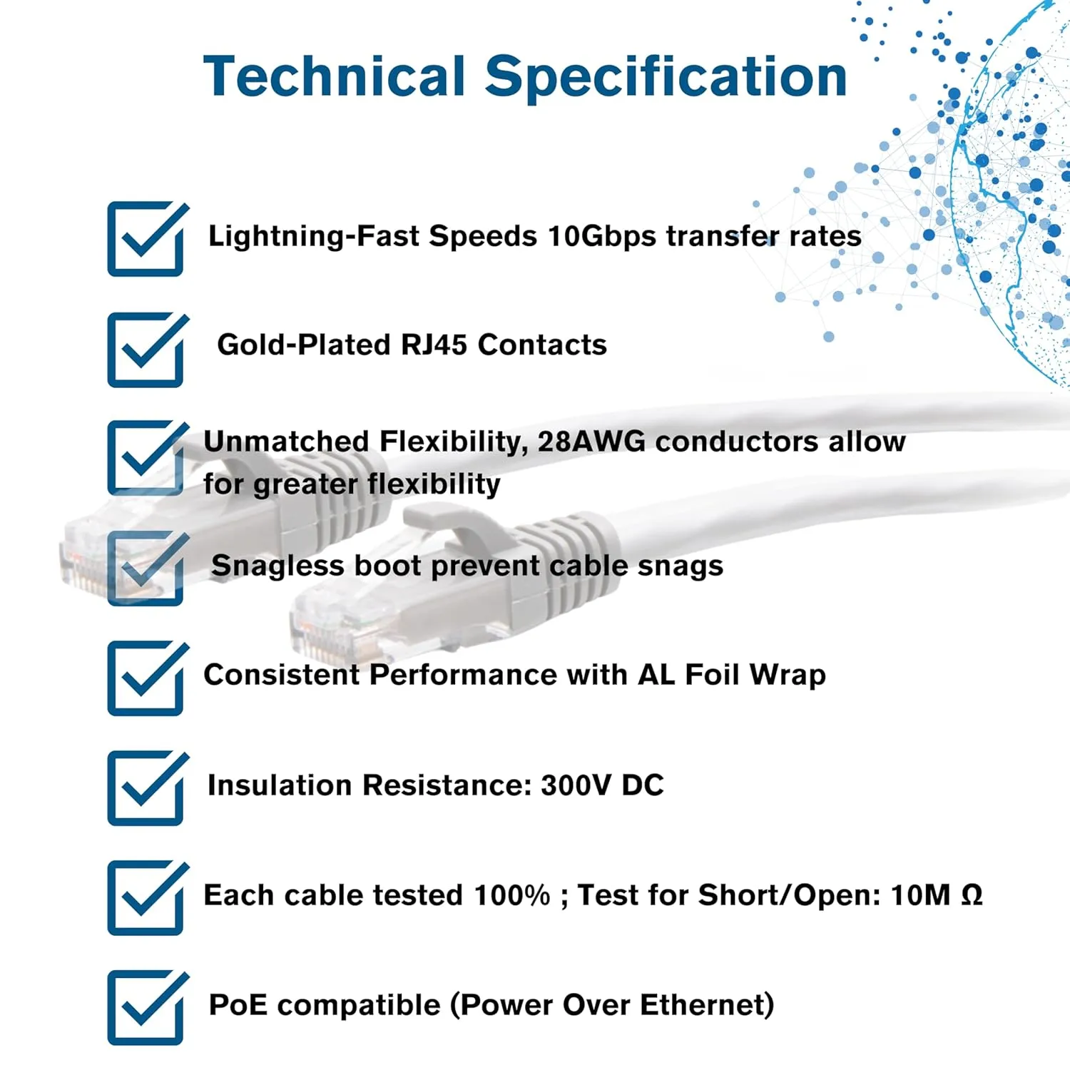 C2G Cat6a Snagless Unshielded (UTP) Slim Ethernet Patch Cable