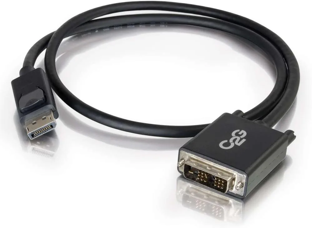C2G Legrand DisplayPort to DVI, Male to Male Displayport Cable, Black DisplayPort Cable, 10 Foot Digital Display Cable