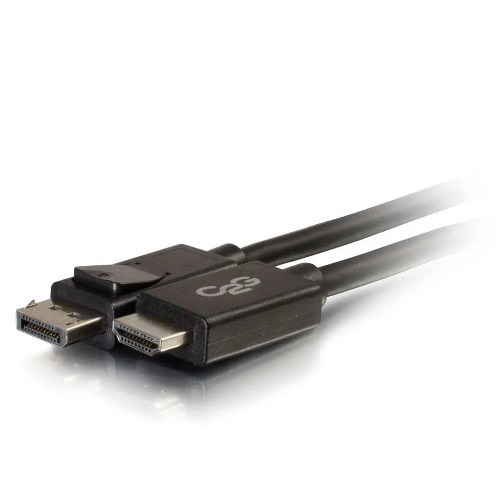 C2G Legrand DisplayPort to HDMI, Male to Male Displayport Cable, Black DisplayPort Cable, 6 Foot Digital Display Cable
