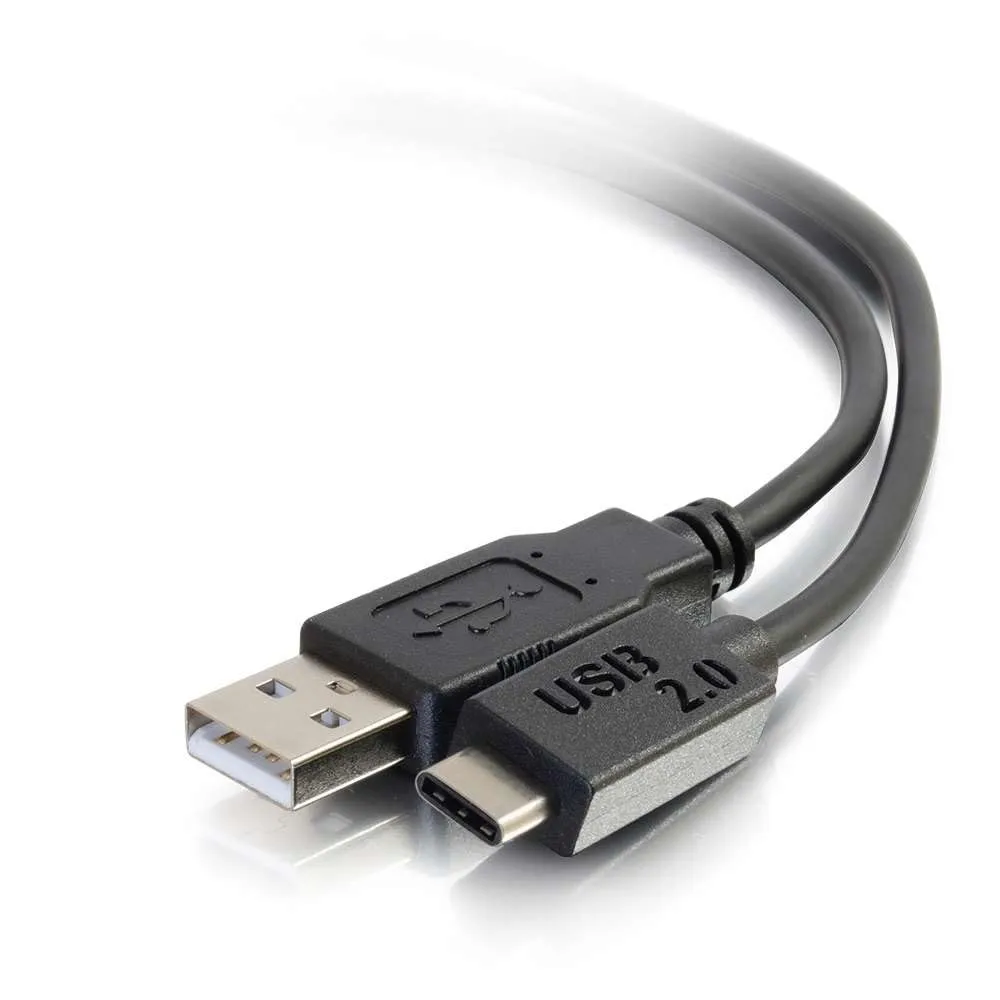C2G USB Cable, USB 2.0 Cable, USB C to A Cable, Black, 10 Feet (3.04 Meters), Cables to Go 28872