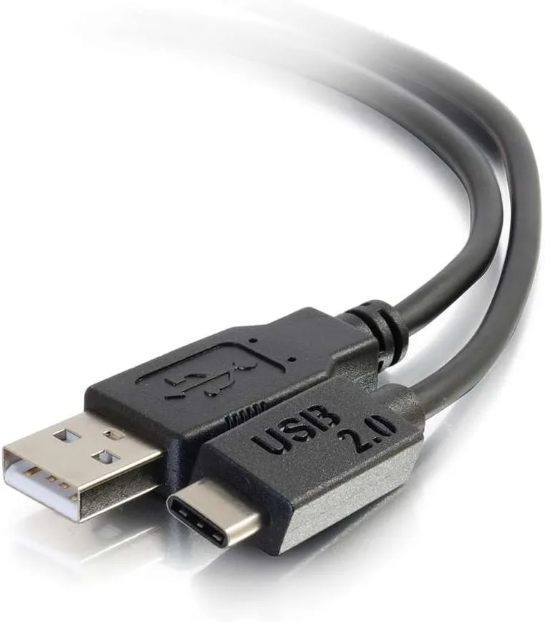 C2G Legrand USB 2.0 Cable, USB C to A Cable, Black Data Transfer Cable, 1.82 Meters (6 Feet) C2G USB Cable, 1 Count