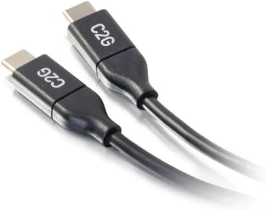 C2G USB Cable, USB 2.0 Cable, USB C to C Cable, Black, 6 Feet (1.82 Meters), Cables to Go 28828