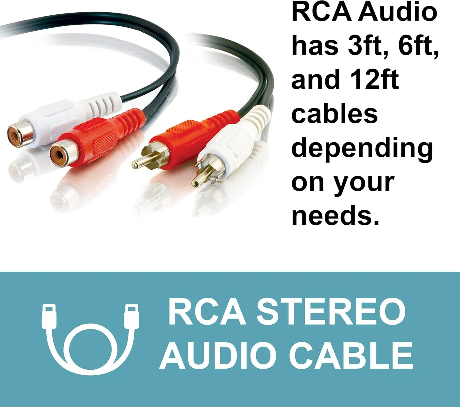 C2G 40465 C2G/Cables to Go Value Series RCA Audio Cable (12 Feet, Black)
