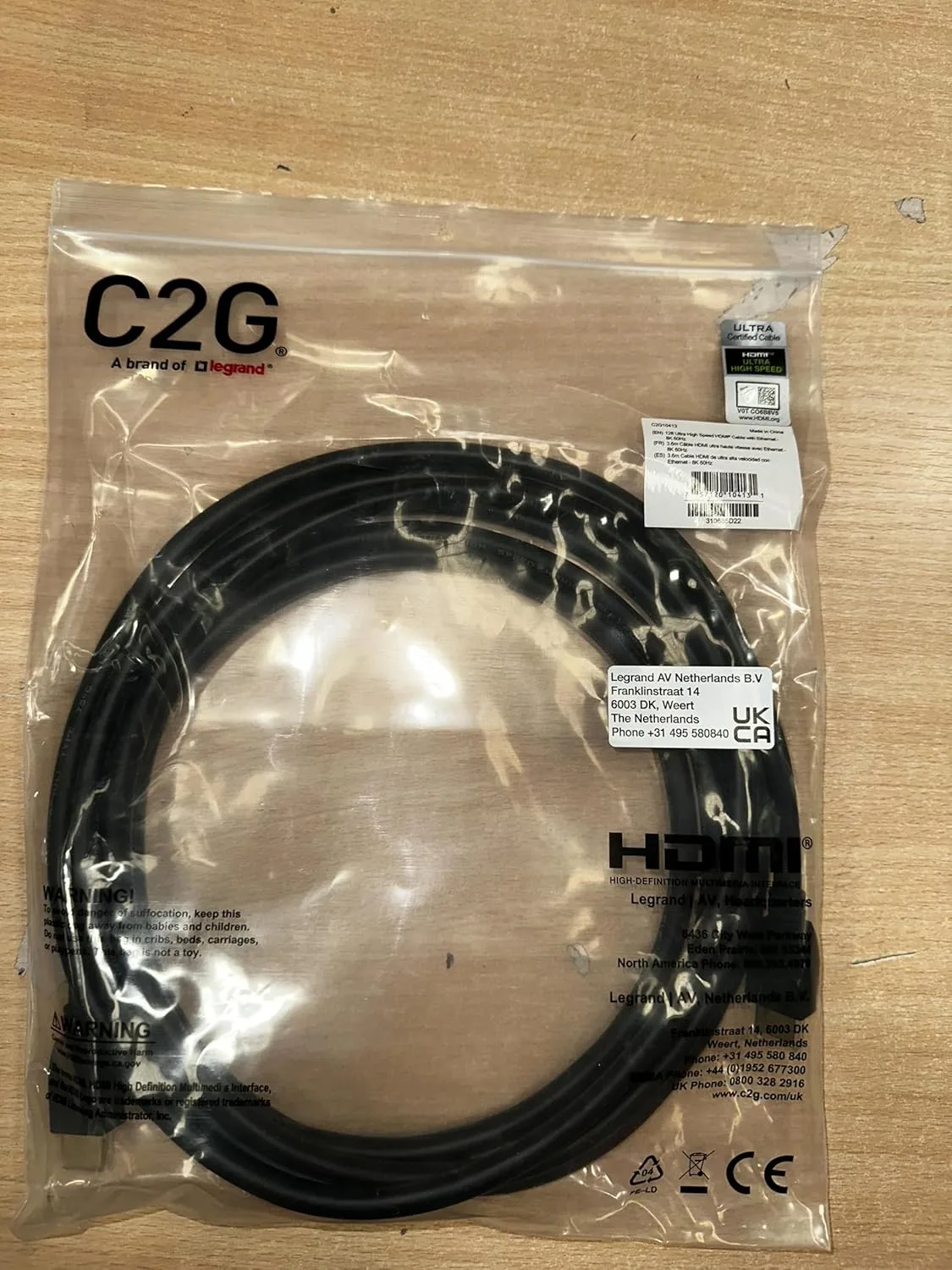 12ft (3.6m) Ultra High Speed HDMI® Cable with Ethernet - 8K 60Hz