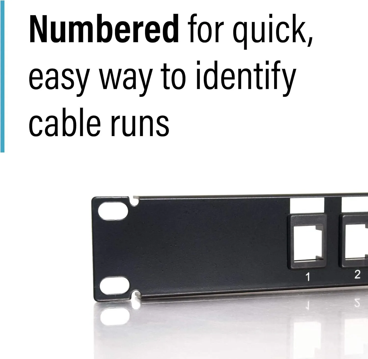 C2G 12-Port Patch Panel - Blank 1U Keystone Panel For Ethernet Cables - Works With Almost Any Snap-In Jack Including Cat6
