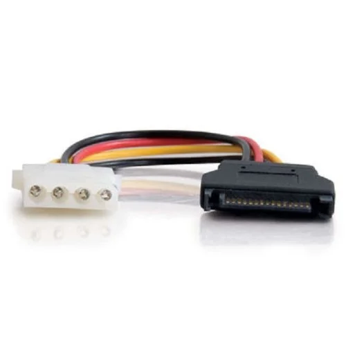 C2G 10149 15-Pin Serial ATA Male to LP4 Female Power Cable (6 Inch) 15 Pin Male to Female Power Cable 6 Inch Multi-Color