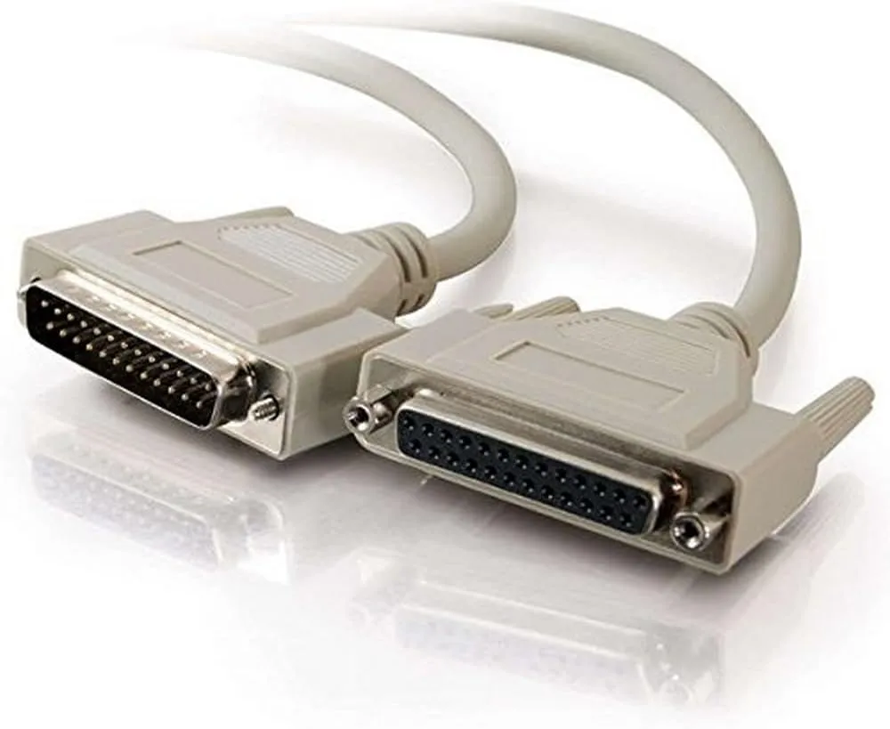 C2G/ Cables To Go C2G 02658 DB25 M/F Serial RS232 Extension Cable, Beige (15 Feet, 4.57 Meters)