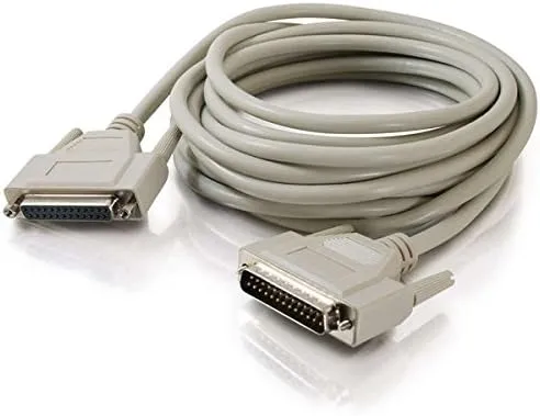 C2G/ Cables To Go C2G 02658 DB25 M/F Serial RS232 Extension Cable, Beige (15 Feet, 4.57 Meters)