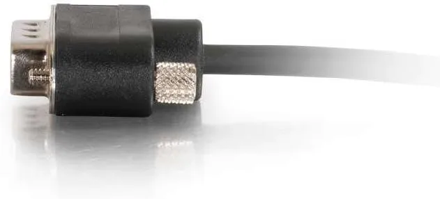 C2G 52160 Serial RS232 DB9 Cable with Low Profile Connectors M/F, in-Wall CMG-Rated, Black (15 Feet, 4.57 Meters)