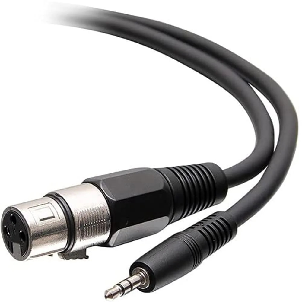 C2G 18in 3.5mm TRS to XLR Cable (M to F) - 1.5 ft, Black