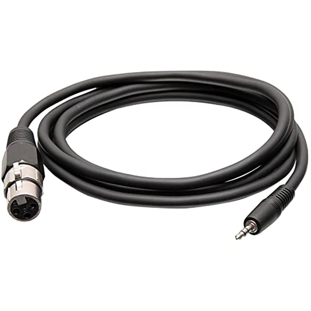 C2G 18in 3.5mm TRS to XLR Cable (M to F) - 1.5 ft, Black