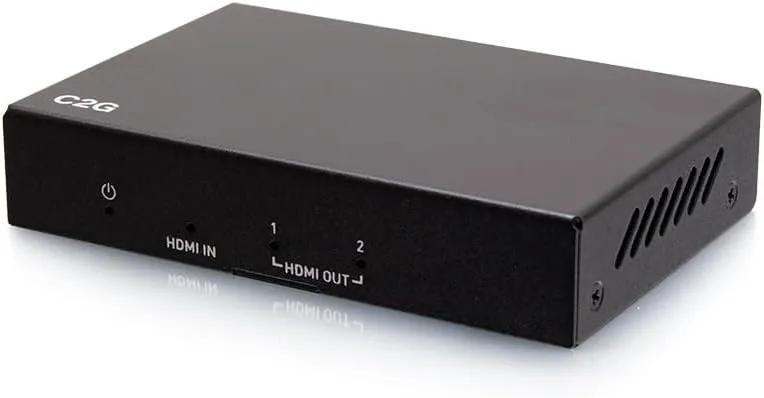 C2G 2-Port HDMI Distribution Amplifier Splitter - 4K 60Hz