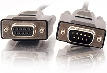 C2G 25213 DB9 M/F Serial RS232 Extension Cable, Black (3 Feet, 0.91 Meters)