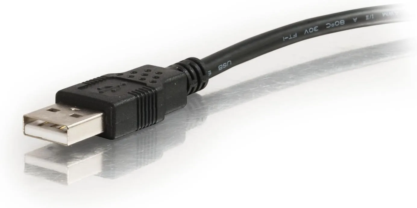 C2G 27005 USB 2.0 A to Mini-B USB Cable, 6.56 Feet (2 Meters), Black
