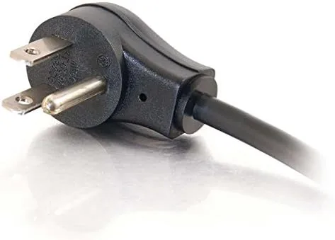 C2G 27900 18 AWG Universal Flat Plug Extension Cord, 1.5 Feet (0.45 Meters), Black