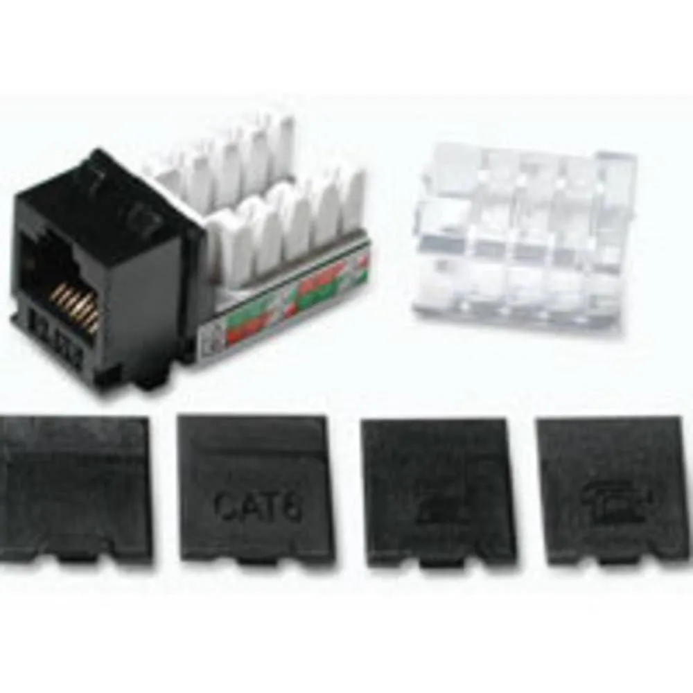 C2G 29313 Cat6 RJ45 Unshielded Keystone Jack, Black